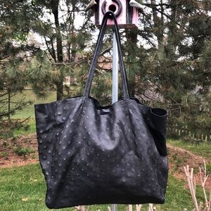 Streets Ahead Black Leather Tote